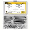 VKKM 304 Stainless Steel Nuts & Bolts Assortment Kit, Including M8×50 - 80mm Sizes, Totaling 64 Pieces.