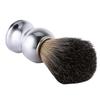 Fashionable Men's Shaving Brush for Facial Cleansing. Faux Badger Hair and Silver Plastic Handle
