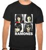 Ramones Логотип Рок-музыки Черная Футболка 1069100 Ручная Работа