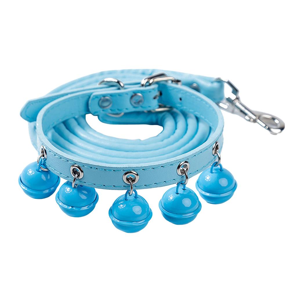 Поводок для собак длиной 120 см с кожаным ошейником, прочный поводок для прогулок с тросом для мелких домашних собак, практичный, с защитой от побега