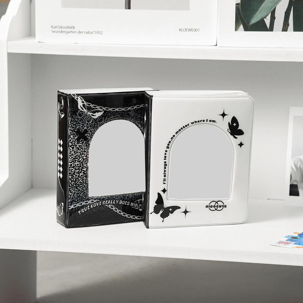 3-дюймовый мини-фотоальбом, полый держатель для фотокарточек Kpop, папки для фотокарточек, 20 листов, 40 карманов, маленькая книга для фотокарточек