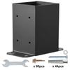 4x4 Post Base 10 Pcs, Inner Size 3.6x3.6 Post Base Brackets, Heavy Duty Powder-Coated Post Anchor Matte Black Wood Post Brackets for Pavilion Deck