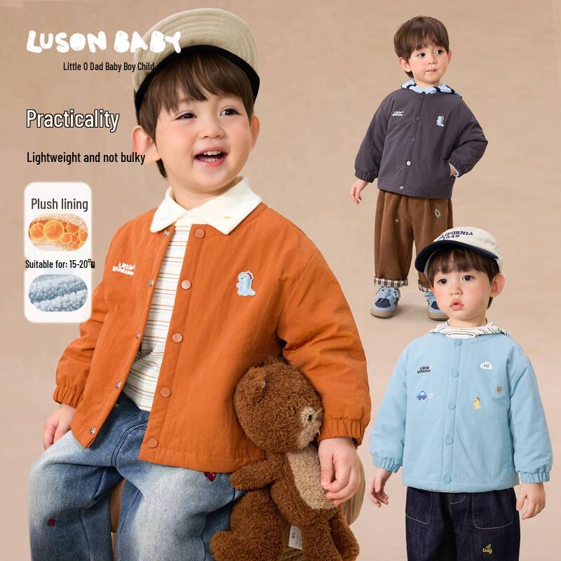 Зимняя утепленная куртка LUSONBABY для мальчиков с флисовой подкладкой