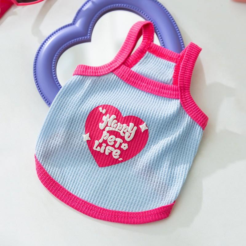 Летний жилет Four Seasons Striped Bear Vest Teddy Bigbear Universal Dog Clothing для маленьких и средних собак Pet Cat Clothing