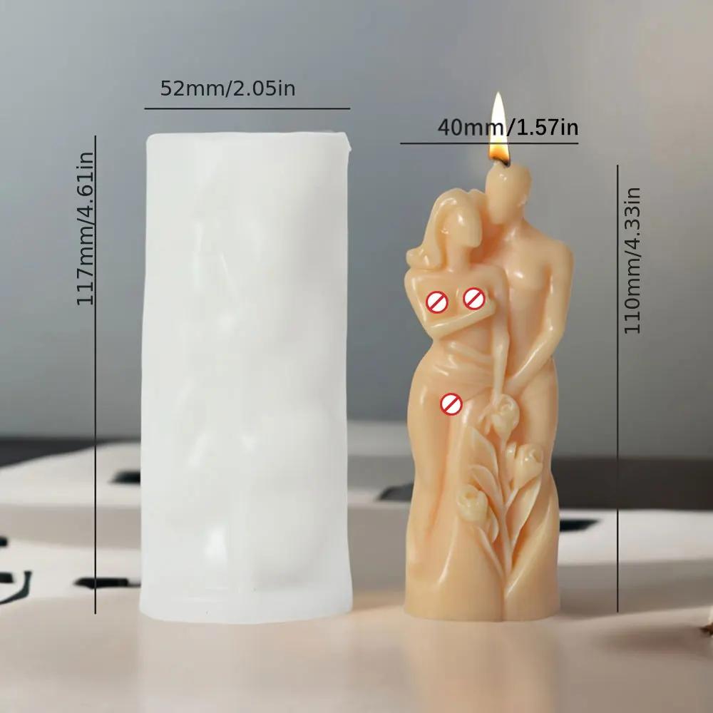 Силиконовые формы для объятий в День святого Валентина, ароматизированные свечи для влюбленных, гипсовая форма для поцелуя, розы, человеческого тела, свадебного декора