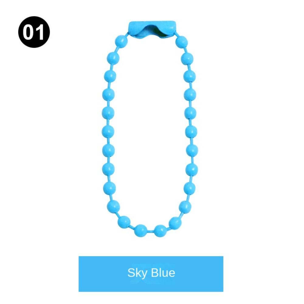 50/100PCS DIY Key Chain 10cm Label Hand Tag Connector Colorful Ball Bead Chains Key