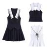 Summer 2025 Preppy Sweet Women's Sleeveless Bow Top