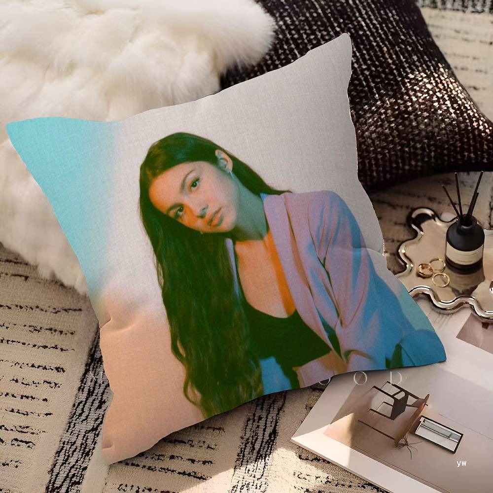Hot Pop OOlivia Rodrigo Cushion Cover Pillowcase Upholstery Sofa Throw Pillow Home Decor Pillowcas