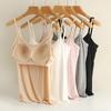 Large Size Women's Summer Modal Camisole with Fixed Cup Bra Pads