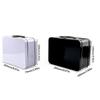 White Black Silver Handheld Iron Box Rectangle Lunch Box Candy Box  Tea Candy Cookies Cake Biscuits
