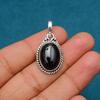 Black Onyx Gemstone Pendant Gemstone : 925 Sterling Silver Handmade Jewelry Pendant