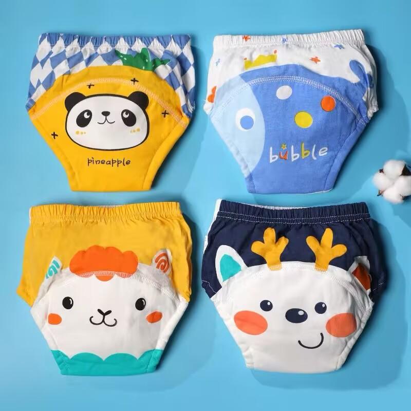 Хлопчатобумажные марлевые подгузники для девочек, подгузники для приучения к горшку, многоразовые моющиеся детские подгузники