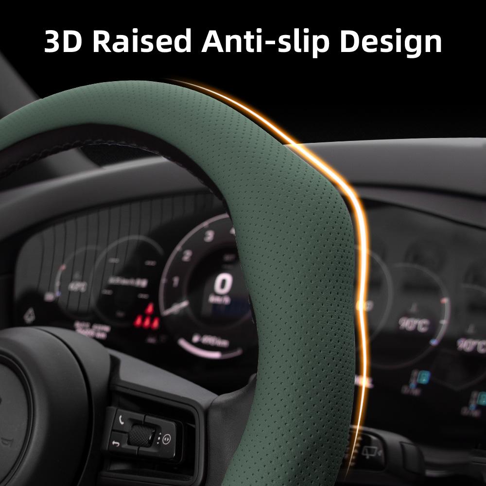 Подходит для Citroen Чехол на руль из перфорированной кожи C3 C4 X Berlingo C5 Aircross Jumper SpaceTourer Ami X Красный Черный