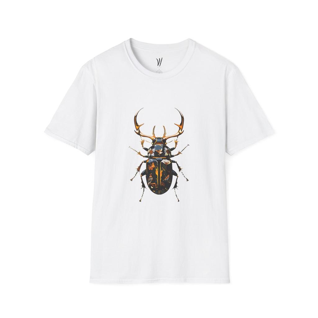 Мужская футболка с принтом 'Insect Art' с изображением жука Экологичная футболка с принтом природы