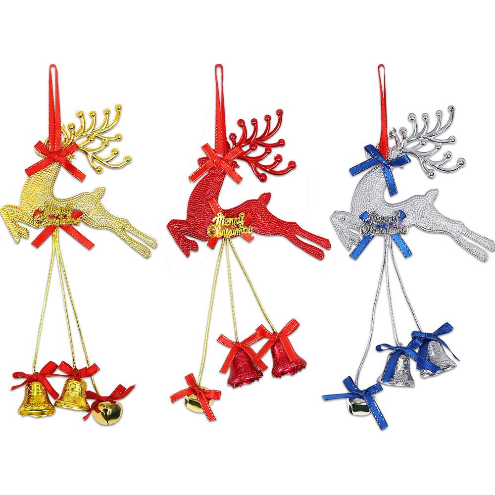Stylish Holiday Reindeer Hanging Decorations In Gold Red Silver For Christmas Cheer