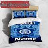 3pcs Duvet Cover Set (1*Duvet Cover + 2*Pillowcase, Without Core), Custom Name Chelsea F.C Pattern Bedding Set, Home Bedroom Decor Gift