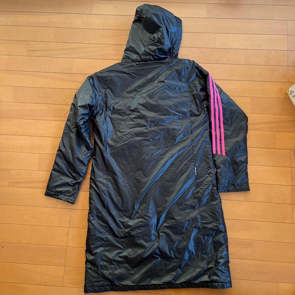 [Б/У] adidas пальто-скамья черно-розовое маленькое