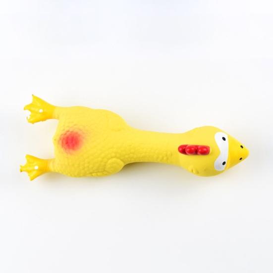 Латексная игрушка-курица для собак со звуком, избавляющая от скуки, игрушка для чистки зубов, молярная игрушка, устойчивая к укусам, забавная пищащая игрушка-курица для собак, жевательная игрушка