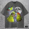 Three Turaco Retro Graphic Tshirts, Vintage Exotic Bird Moon Shirt, Colorful Wildlife Lovers Tee, Funny African Bird Gift Tshirt