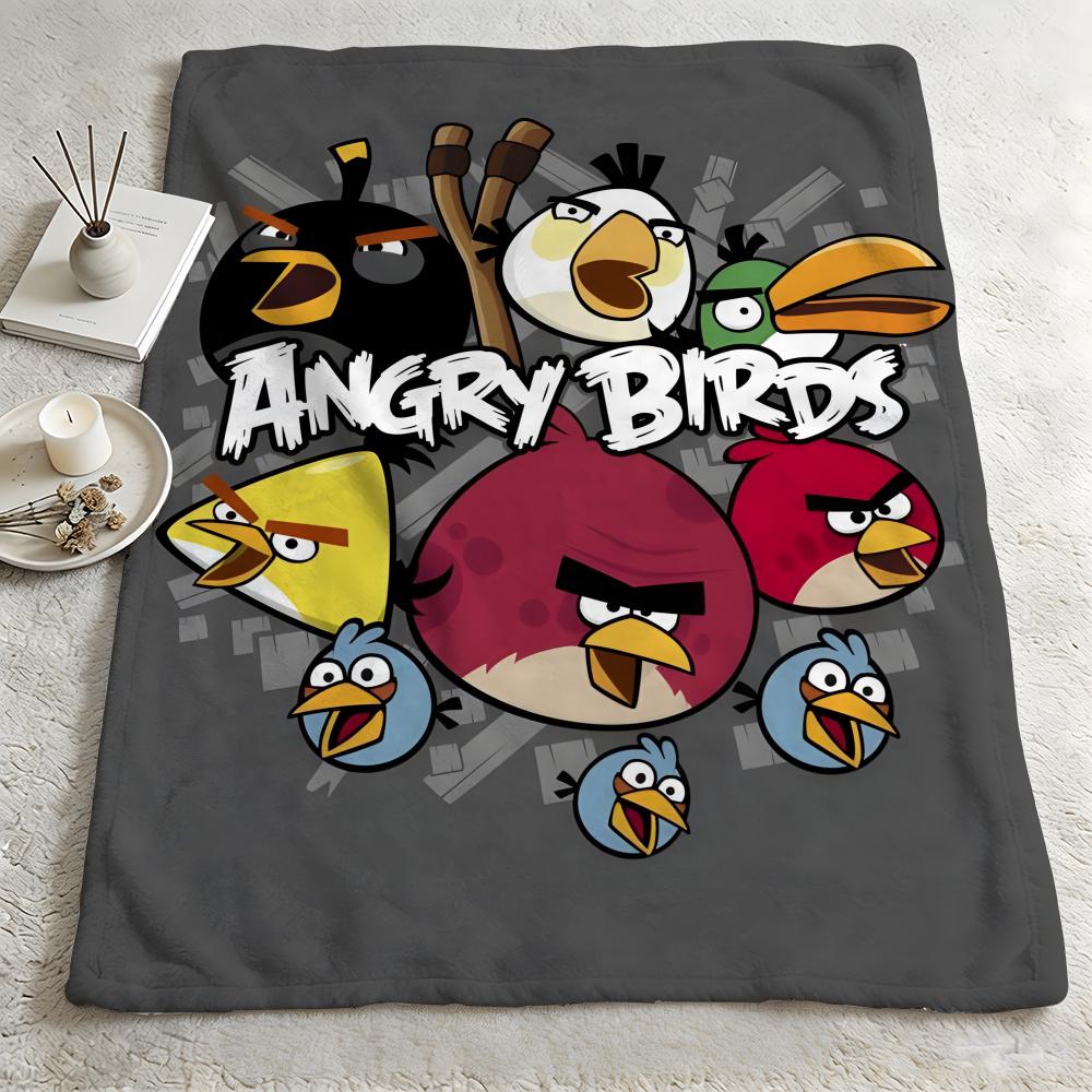 Игра A-Angry Birds-S Теплое Мягкое Фланелевое Одеяло, Многоцелевое для Дивана Кровати Кемпинга Путешествий Дневного Сна