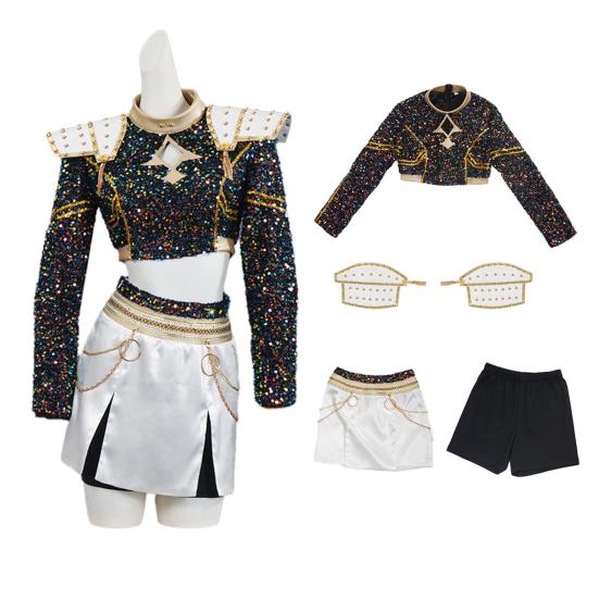 Girls Demon Hunters Costume Halloween Pop Singer Cosplay Outfits Full Set for Stage Performance Halloween Party