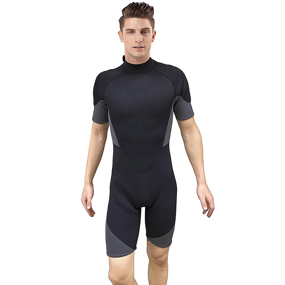 Мужской короткий гидрокостюм 3 мм из неопрена для всего тела, гидрокостюм с молнией сзади, гидрокостюм для дайвинга, подводного плавания