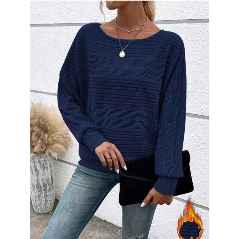 Женский повседневный свитер с рукавами «летучая мышь» свободного кроя и удобные топы