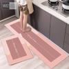 Morandi Color Kitchen Rug Sets 40x60cm 40x120cm 2 Piece Simple Geometric Solid Floor Mat Non-slip Washable Bedroom Chair Rug