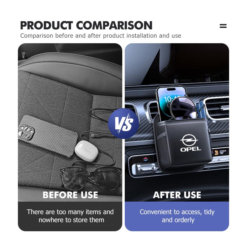 Car Storage Bag Air Vent Dashboard Tidy Hanging Glasses Case For Opel Insignia Corsa Zafira Mokka Grandland Antara Ampera lmn022