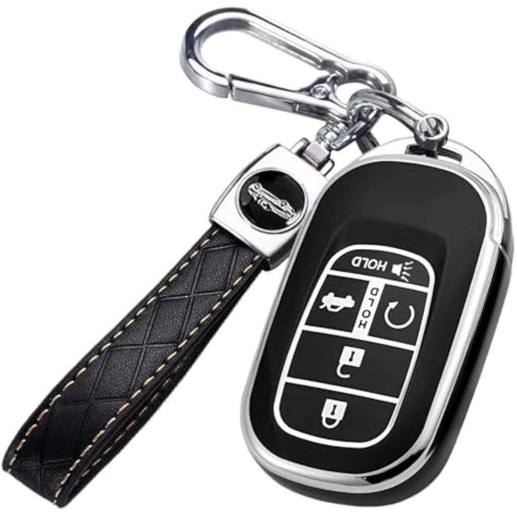 Подходит для брелка Honda (с цепочкой ключей), совместим с Accord Civic CR-V HR-V Passport Premium TPU брелок