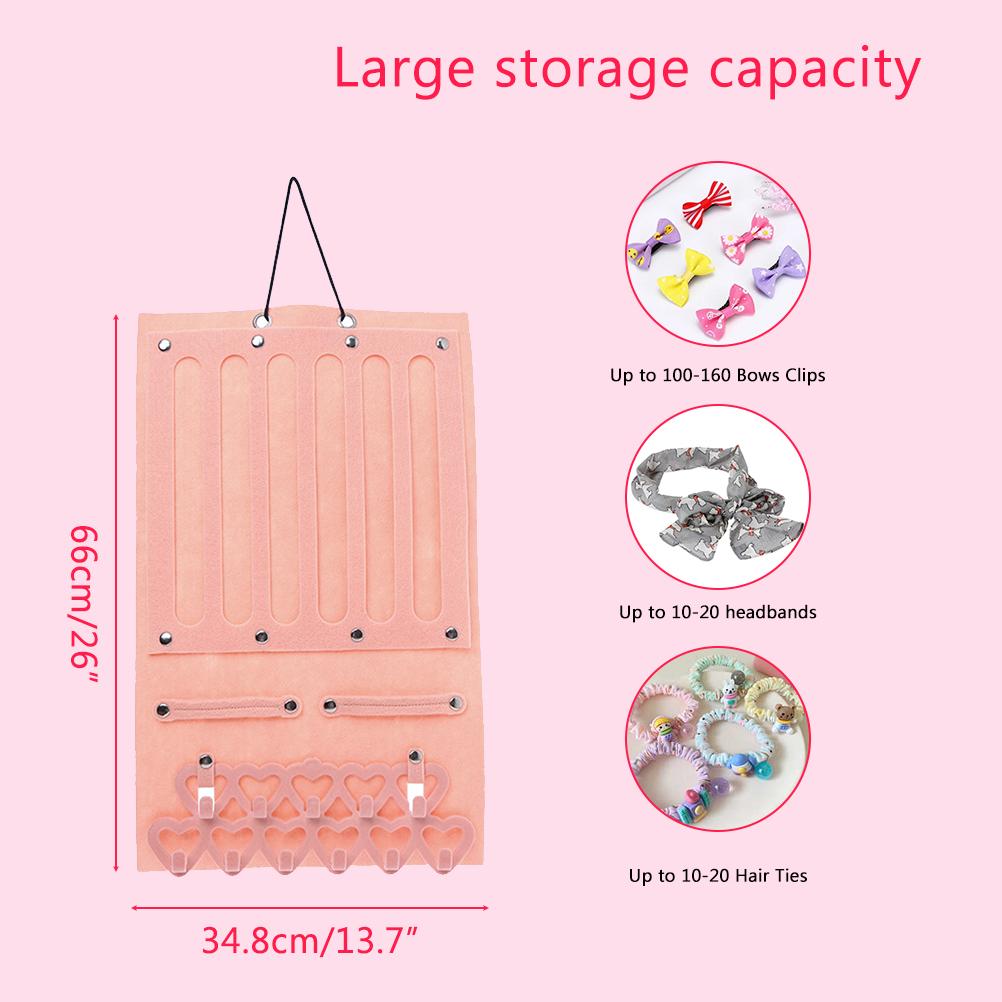 Hair Bows Holder for Baby Girls Hair Clips Storage Hanger Bows and Headbands Holder for Baby Hair Accessories