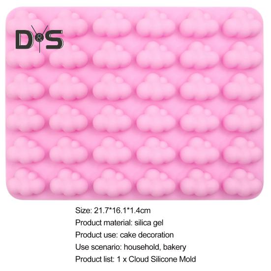 Форма для помадки для кухонных гаджетов, легкая деформация, удобная форма для выпечки с 36 облаками