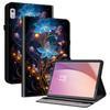 Для Lenovo Tab M9 Кожаный чехол с принтом, подставка, чехол для планшета со слотами для карт
