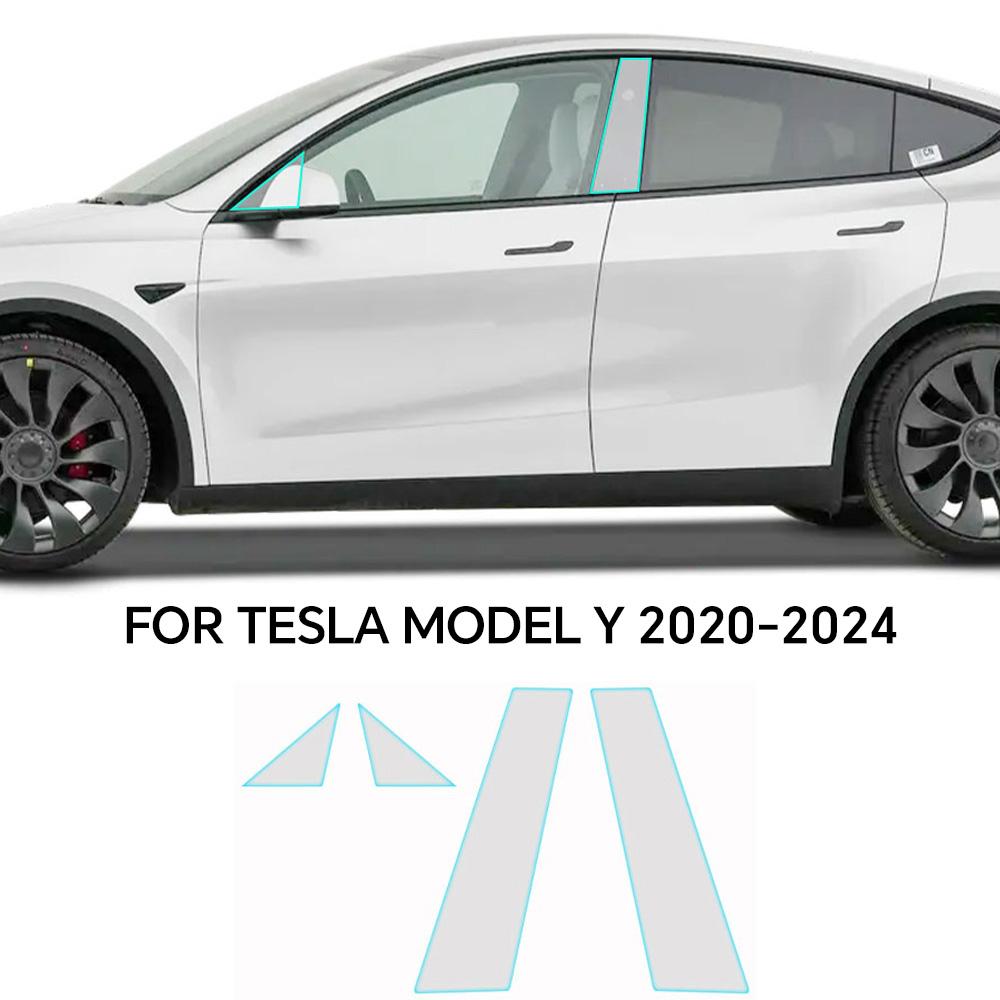 Для Tesla Model Y 2020-2026 Model Y Juniper 2025 2026 Стойки A B Пленка для защиты краски TPU PPF Clear Bra Комплект против царапин