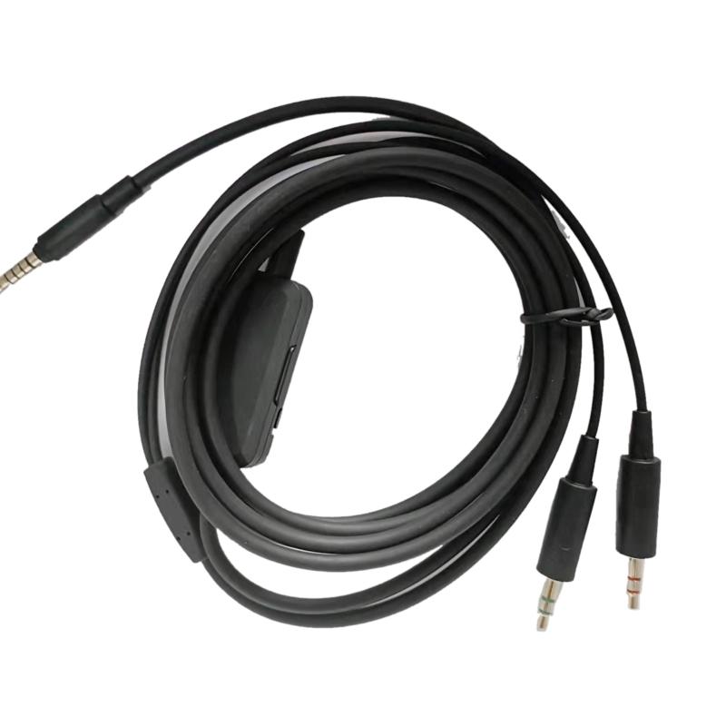 Обновленный портативный кабель для наушников Beyerdynamic MMX300 Черная оплетка ПУ-провод Вспомогательный кабель