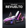 1/24 Lamborghini Revuelto Alloy Sports Car Model Diecast Metal Racing Electroplating Vehicles Car Model Sound Light with Spray Kids Toy Gift