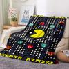 1 шт. Фланелевое одеяло с принтом Pacman, Высококачественное, Удобное для всех сезонов, Декор для дома, Тепло и уют, Идеально для подарков