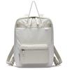 Polyester Portable Backpack Regular Unisex Gray White Casual BA6097-030