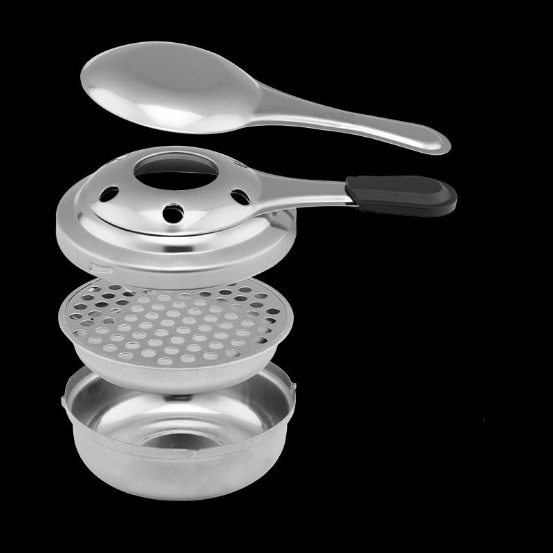 1 шт., спиртовая плита из нержавеющей стали, инструменты для кемпинга, плита для приготовления чая, уличная мини-печь, ветрозащитная твердая спиртовая плита