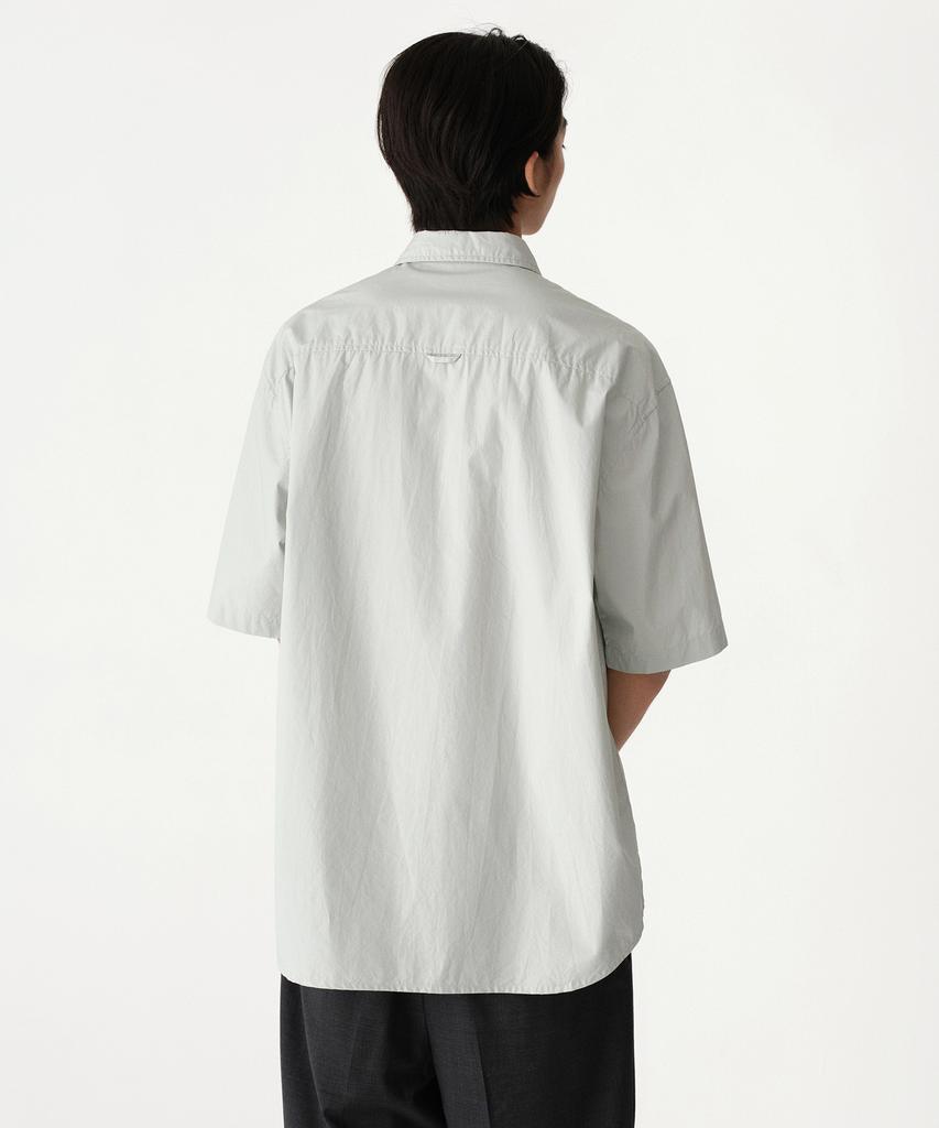 MUSINSA STANDARD Relaxed Washed Poplin Short Sleeve Shirt [Dusty Mint]