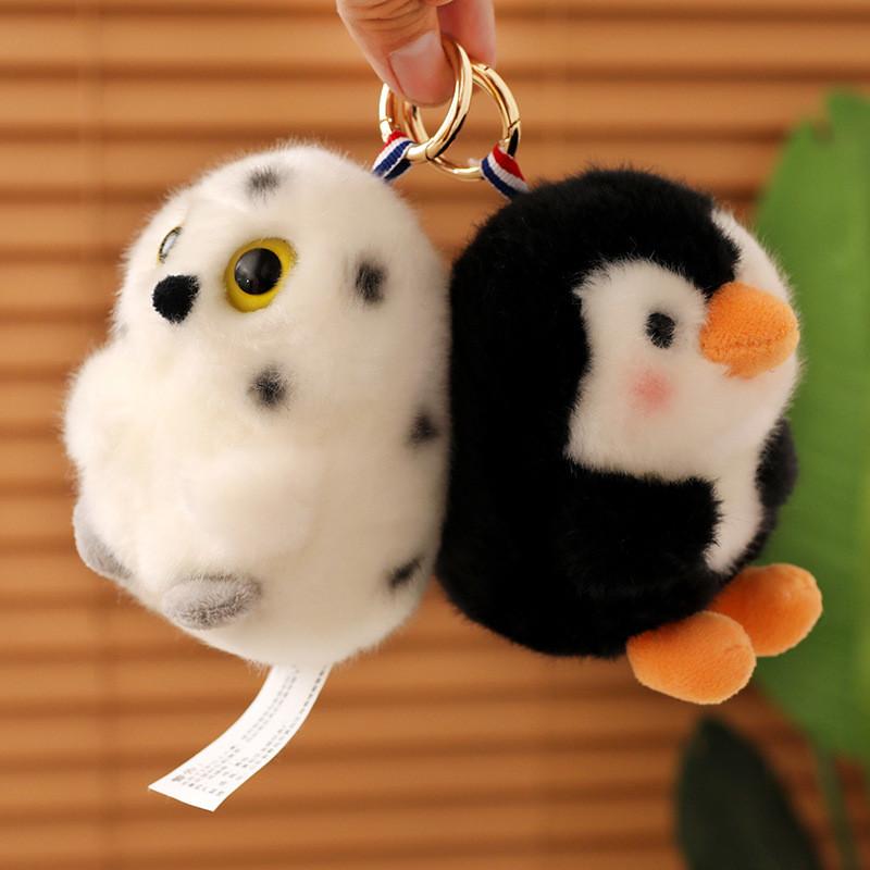 Cute And Fluffy Plush Animal Character Keychain Ideal For Bag Charm And Gift