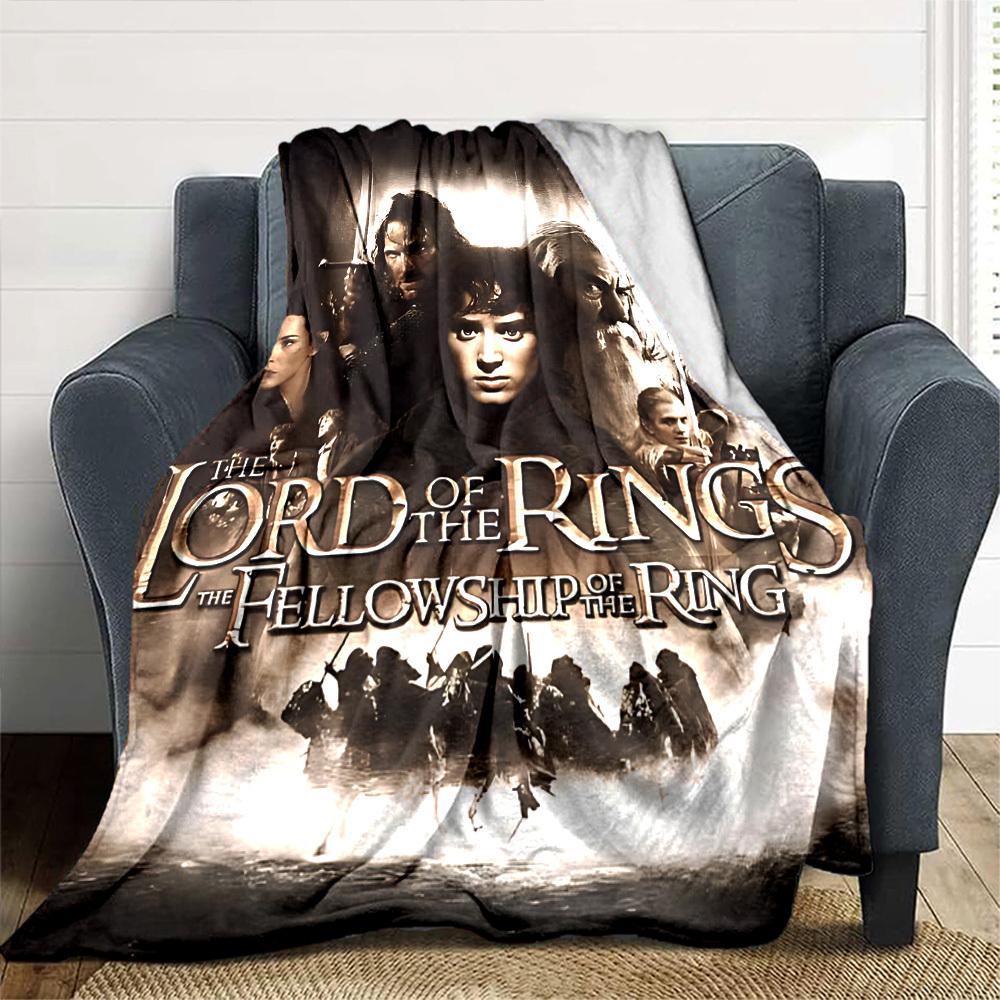 1pc Lord of the Rings Fellowship of the Ring Flannel Blanket Soft Warm Throw for Home, Office, Travel, All-Season Cozy Bedding GiftL1138