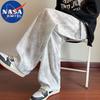 NASA MARVEL Men's Loose-Fit Straight Wide-Leg Casual Pants
