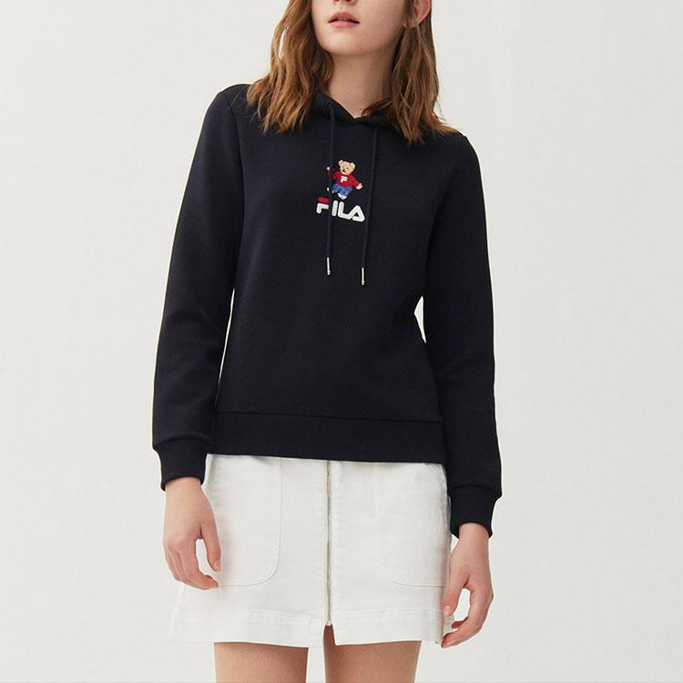 Fila Мультяшное спортивное повседневное худи Женские худи Синее F11W118288FNV