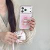 Чехол для iPhone с цветочным горошком и кроликом на раннюю весну для 17/16 Pro Max/15/14 - Девочковый дизайн