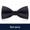 Men's Burgundy & Black Bow Tie for Weddings - British Korean Style