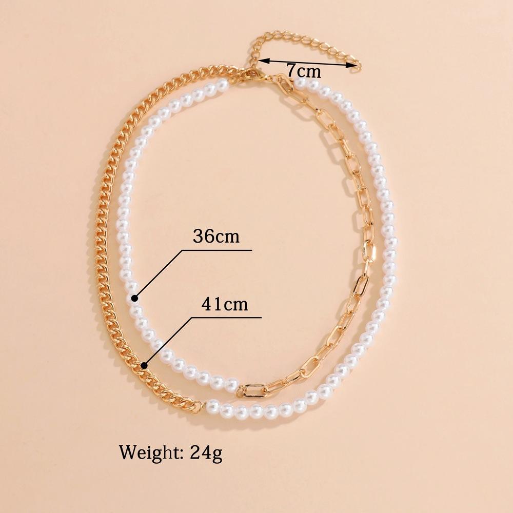 Персонализированная жемчужная splicing chain двухслойная женская персонализированная цепочка на шею