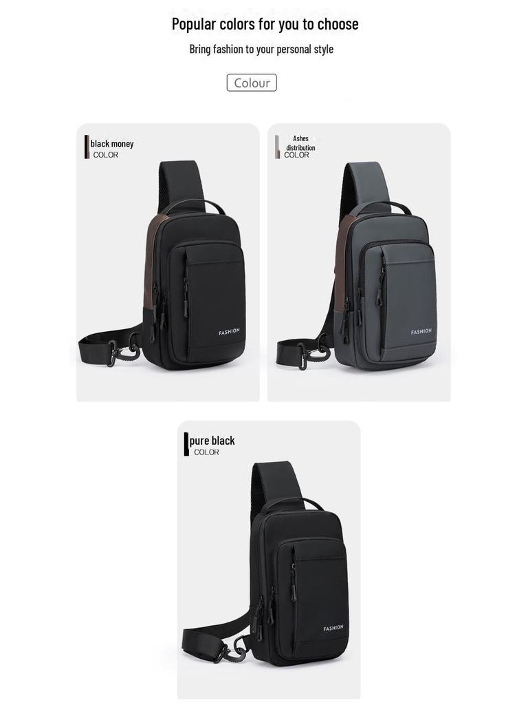 High-End Fashion Unisex Motorcycle Messenger & Chest Bag - Trendy, Waterproof, Travel & Commute Shoulder Bag