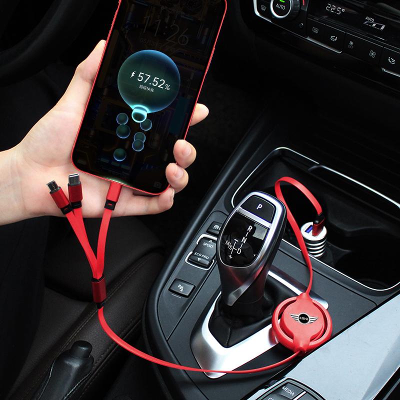 Кабель для зарядки 3 в 1 Micro USB Type C Мультизарядное устройство для Mini Cooper R50 R52 R53 R55 R56 R60 R61 F54 F55 F56 F60 Clubman