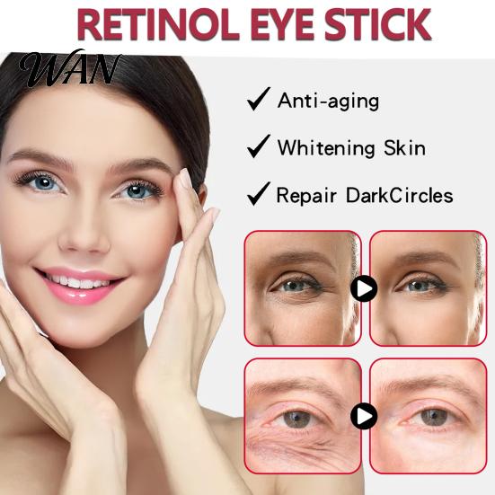 Moisturizing Eye Cream EELHOE Retinol Stick Renewing & Firming Under Balm for Dark Bag Remover Circles, Puffiness, Fine Lines Wrinkles Travel